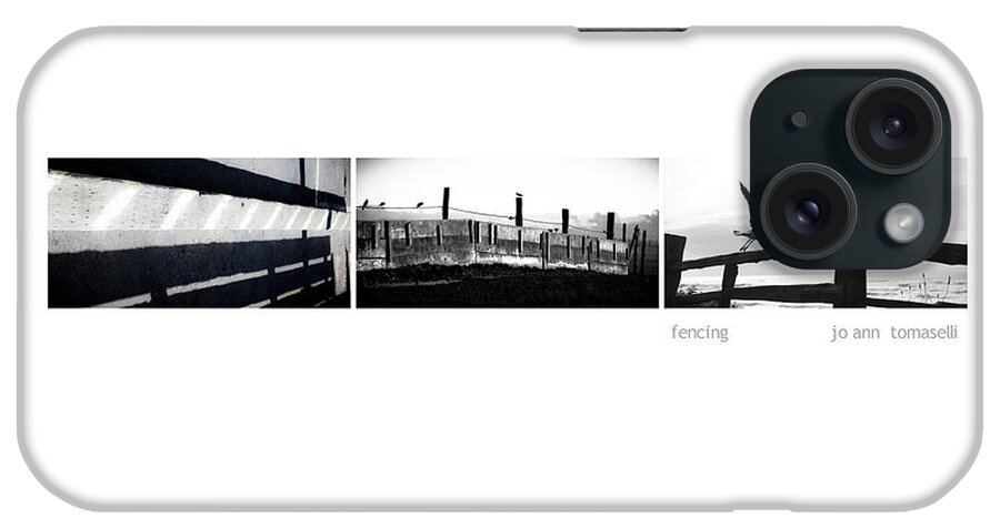 Fencing-triptych-art iPhone Case featuring the photograph Fencing Triptych Image Art by Jo Ann Tomaselli