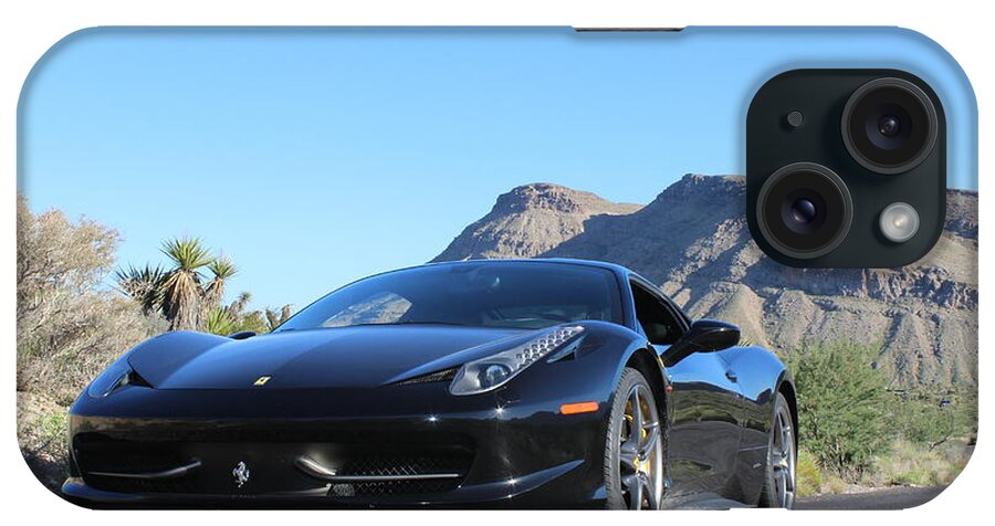 Car iPhone Case featuring the photograph Ferrari and Canyon by Jeff Hawley