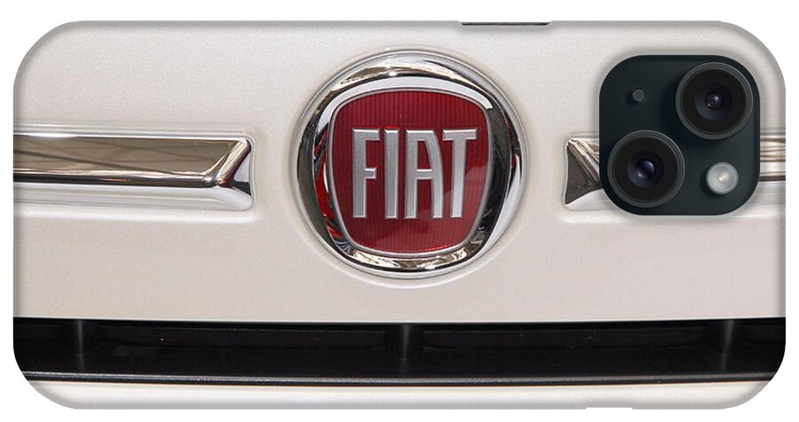 Fiat iPhone Case featuring the photograph Fiat Logo by Valentino Visentini