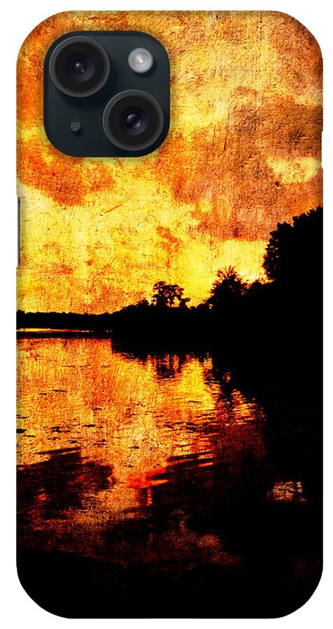 Sunset iPhone Case featuring the photograph Fiery Sunset by Randi Kuhne