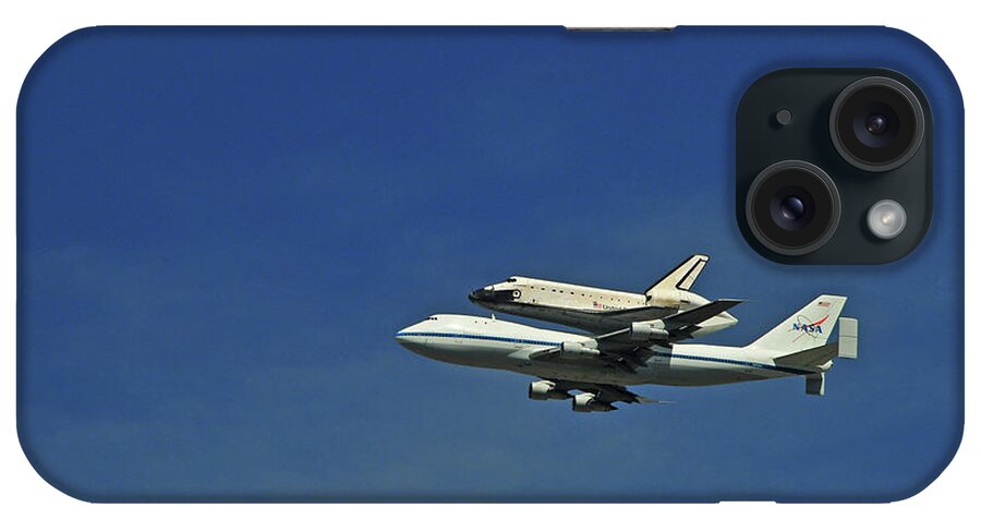 Teamwork iPhone Case featuring the photograph Final Flight Of The Space Shuttle by Mitch Diamond