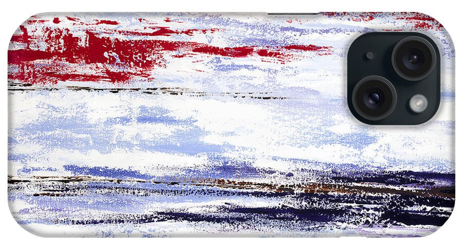 Abstract iPhone Case featuring the painting I C Red by Tamara Nelson