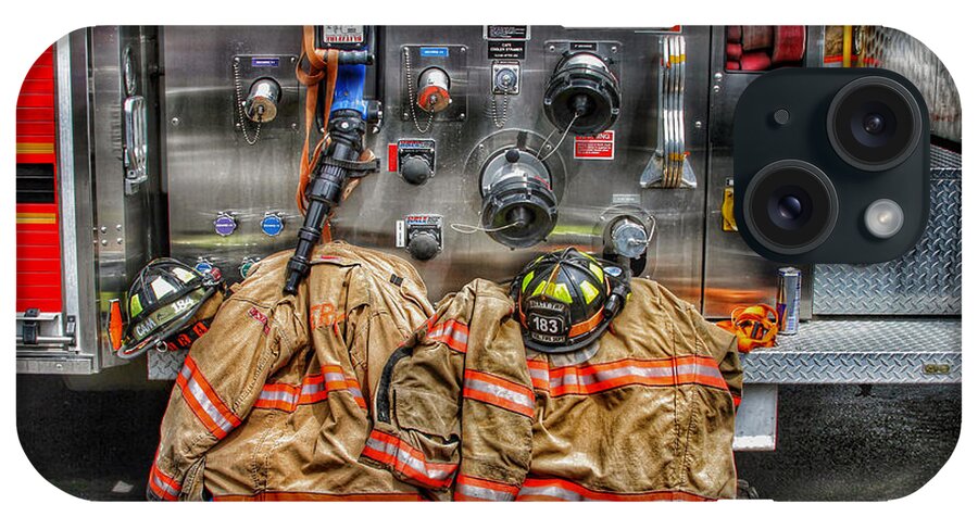 Firefighter Gear iPhone Case featuring the photograph Firefighters Gear by Jackson Pearson