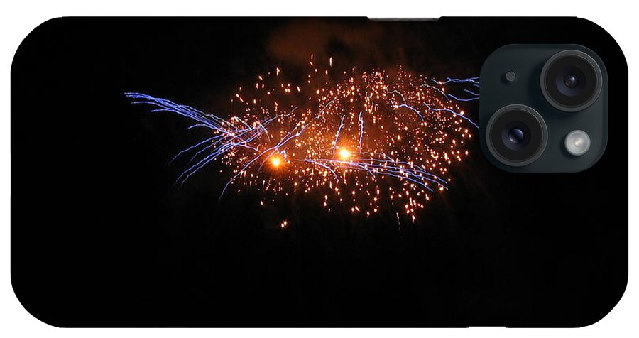 Fire iPhone Case featuring the photograph Fireworks Cosmic by Vivian Martin