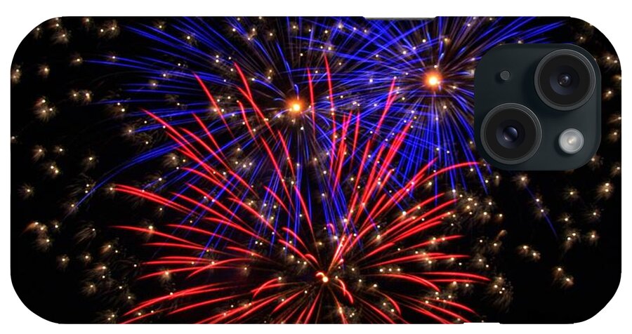 Firework Display iPhone Case featuring the photograph Fireworks Display by Michael Lawenko Dela Paz