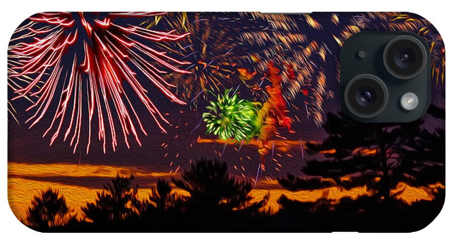 Mark Myhaver 2014 iPhone Case featuring the photograph Fireworks No.1 by Mark Myhaver