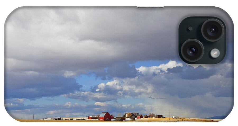 Farm iPhone Case featuring the photograph First Snow On Storybook Farm by Theresa Tahara