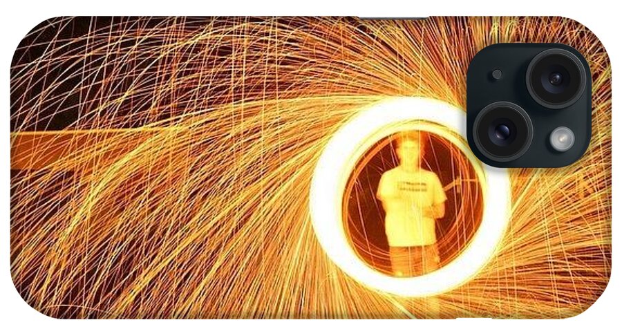 Steelwoolspinning iPhone Case featuring the photograph First Steel Wool Shot Was A Success by Stuart Wells