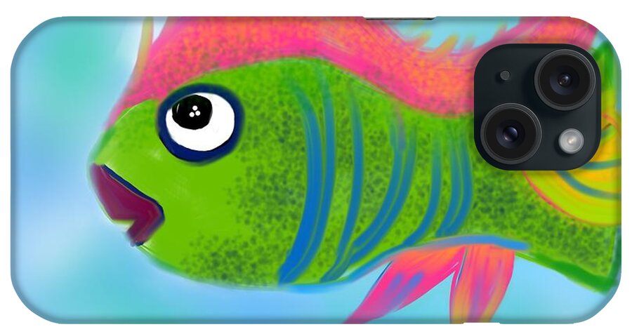 Fish iPhone Case featuring the digital art Fish Wish by Christine Fournier