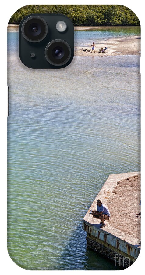 Florida iPhone Case featuring the photograph Fishing in Estero Bay near Fort Myers Beach Florida by William Kuta