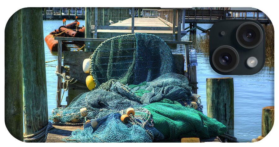 Scenic iPhone Case featuring the photograph Fishing Nets by Kathy Baccari