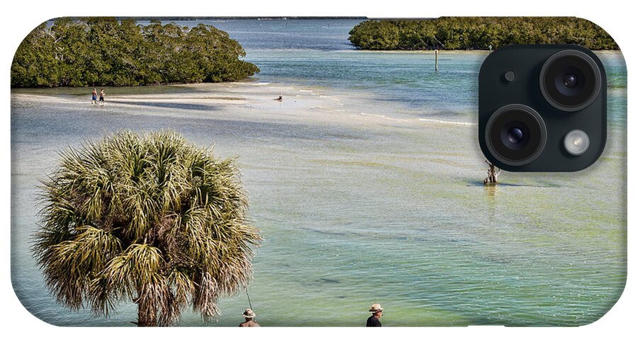 Florida iPhone Case featuring the photograph Fishing on Estero Bay near Fort Myers Beach Florida by William Kuta