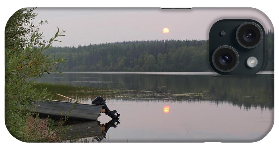 Boat iPhone Case featuring the photograph Fishing Tranquility by Vivian Martin