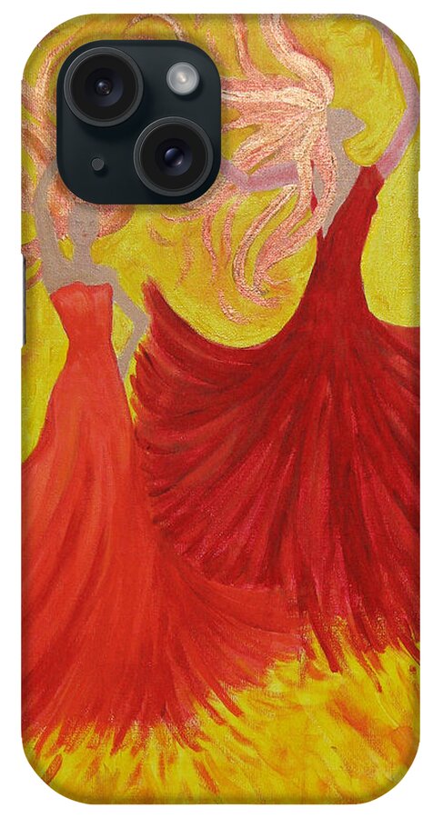 Flamenco iPhone Case featuring the painting Flamenco by Stephanie Grant