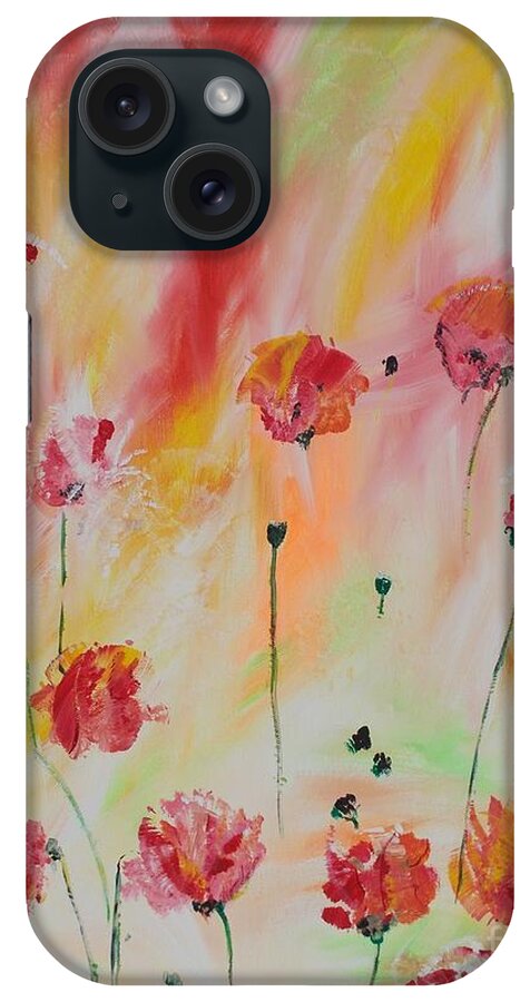 Cemetary iPhone Case featuring the painting Flanders Field by PainterArtist FIN