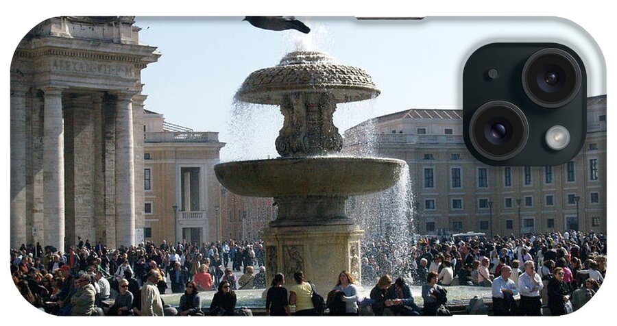 Rome iPhone Case featuring the photograph Flight and Fountain by Robin Pedrero