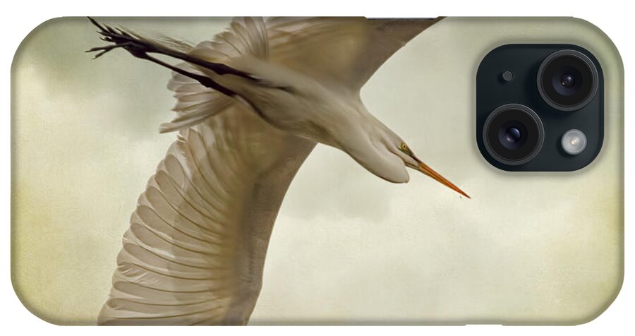 Egret iPhone Case featuring the photograph Flight of the Egret by Priscilla Burgers