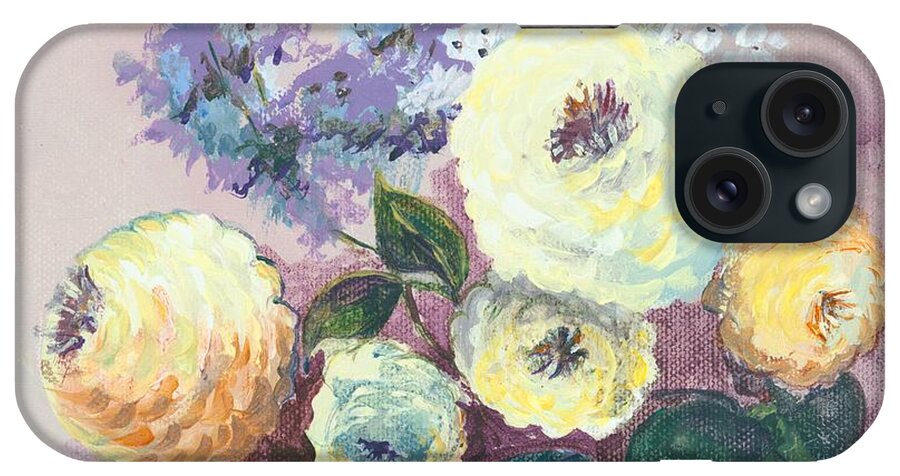 Flowers iPhone Case featuring the painting Floral I by Elisabeta Hermann