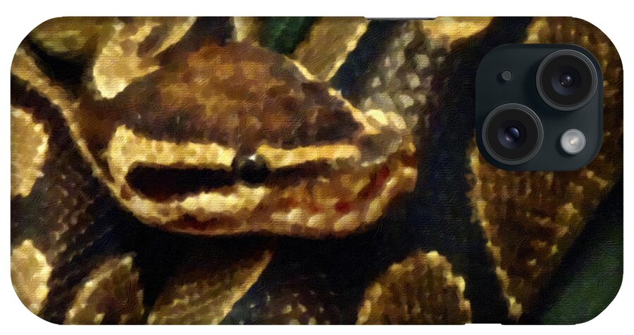 Snake iPhone Case featuring the painting Florida Water Snake by Joan Reese