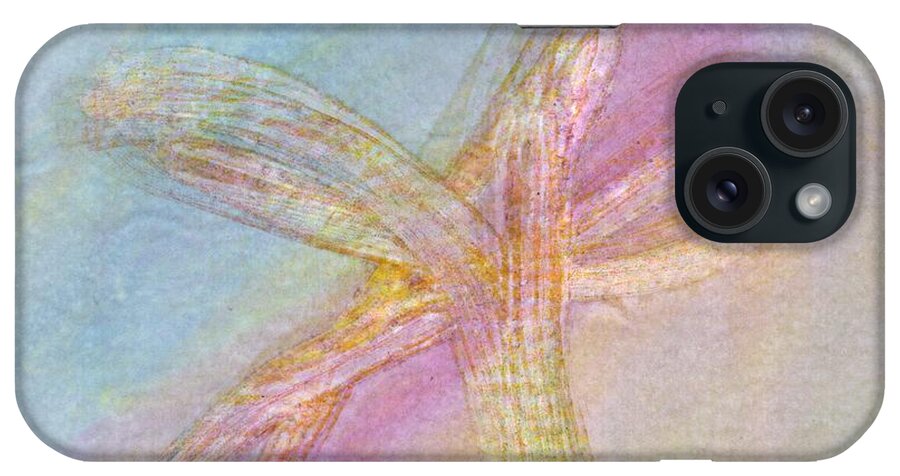 Colorful iPhone Case featuring the mixed media Flowing Star by Lorraine Mullett