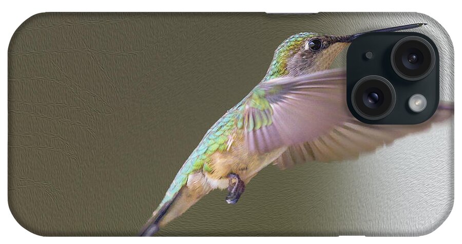 Hummingbird iPhone Case featuring the photograph Flutter Hummer by Bill and Linda Tiepelman