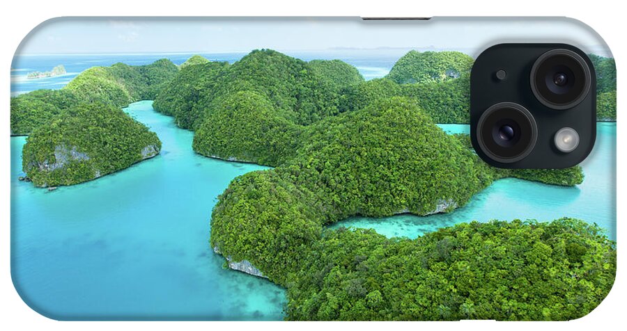 Scenics iPhone Case featuring the photograph Flying Over Lush Tropical Rock Islands by Ippei Naoi