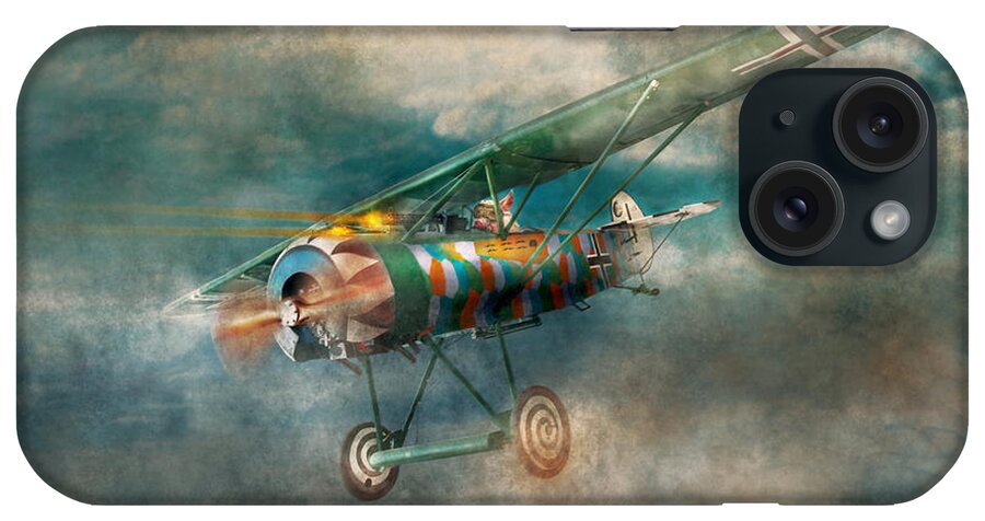Wwi iPhone Case featuring the digital art Flying Pig - Acts of a pig by Mike Savad