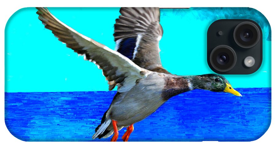 Duck iPhone Case featuring the painting Flying South for the Winter by Bruce Nutting