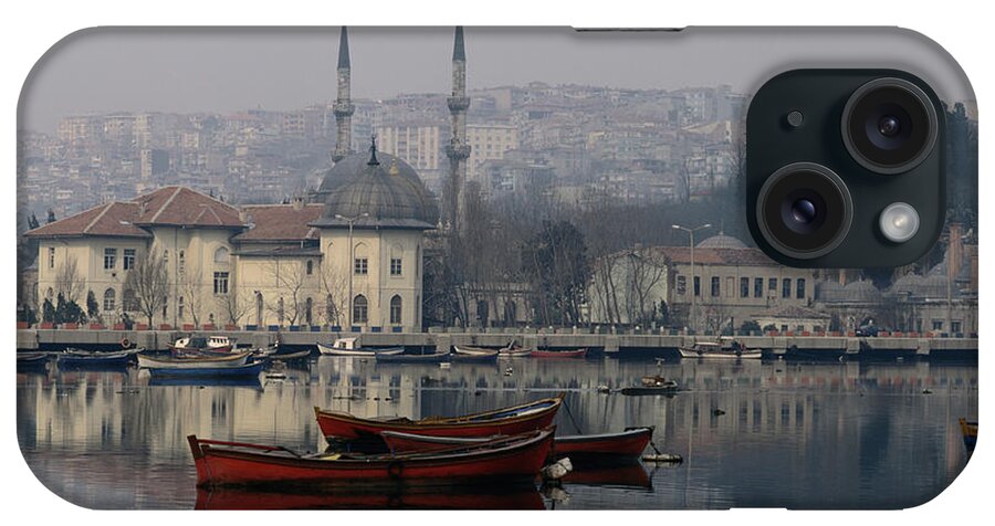 Istanbul iPhone Case featuring the photograph Foggy Day Over Eyup Waterfront by Izzet Keribar