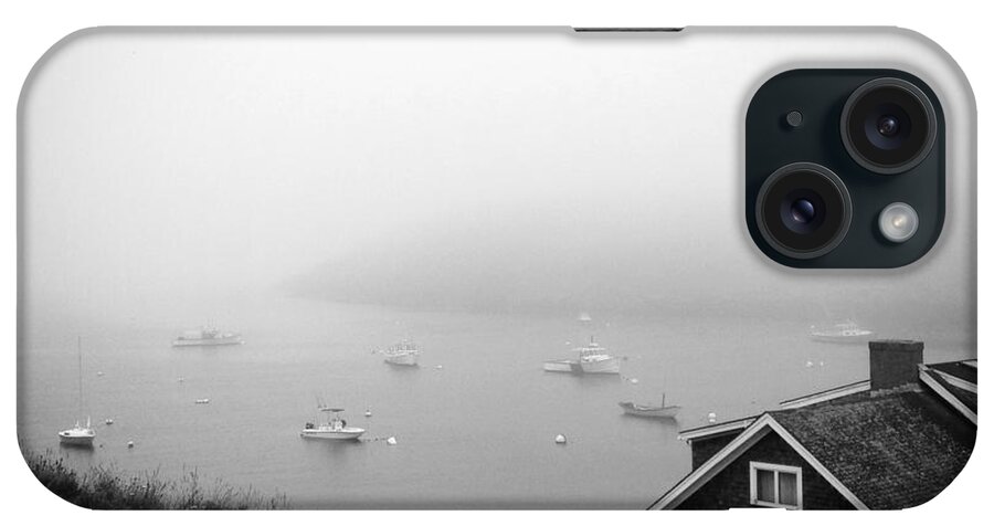 Foggy iPhone Case featuring the photograph Foggy Manana in Black and White by Jean Macaluso