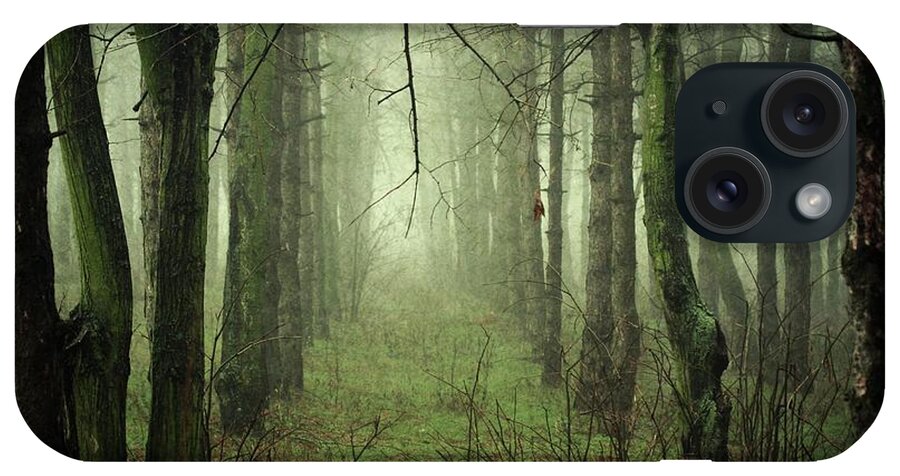 Scenics iPhone Case featuring the photograph Foggy Woodland by By Julie Mcinnes