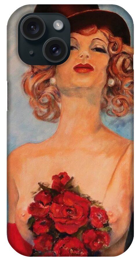 The Show iPhone Case featuring the painting Folies Bergere Paris by Dagmar Helbig