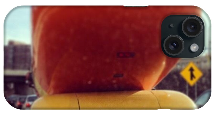 Oscar Mayer iPhone Case featuring the photograph Following The Weinermobile by Hermes Fine Art
