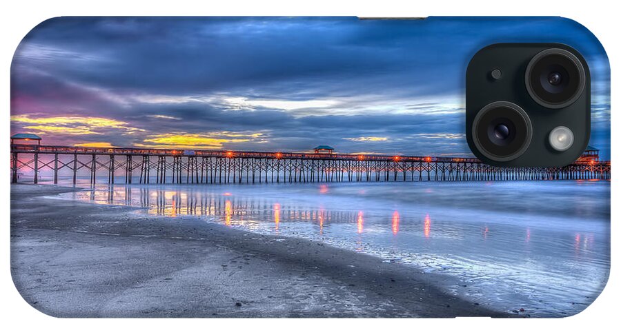 Folly Beach iPhone Case featuring the photograph Folly Beach Fishing Pier by Keith Allen