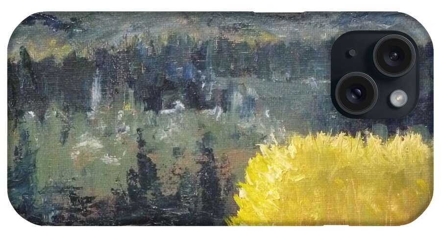 Oregon iPhone Case featuring the painting Foot of the Mountain by Nancy Merkle