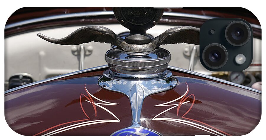 Richard Reeve iPhone Case featuring the photograph Ford - Flying Radiator Cap by Richard Reeve