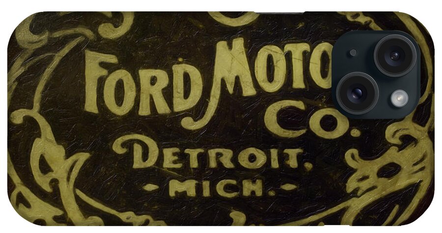 Ford Motor Company iPhone Case featuring the painting Ford Motor Company by David Millenheft