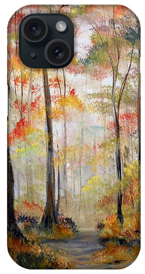 Forest iPhone Case featuring the painting Forest Path by Dorothy Maier