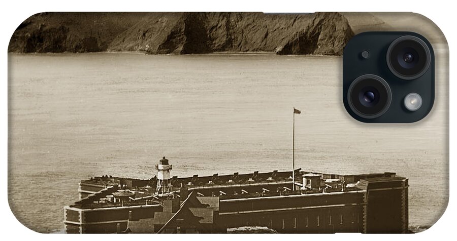 Fort Point iPhone Case featuring the photograph Fort Point and the Golden Gate San Francisco circa 1890 by Monterey County Historical Society