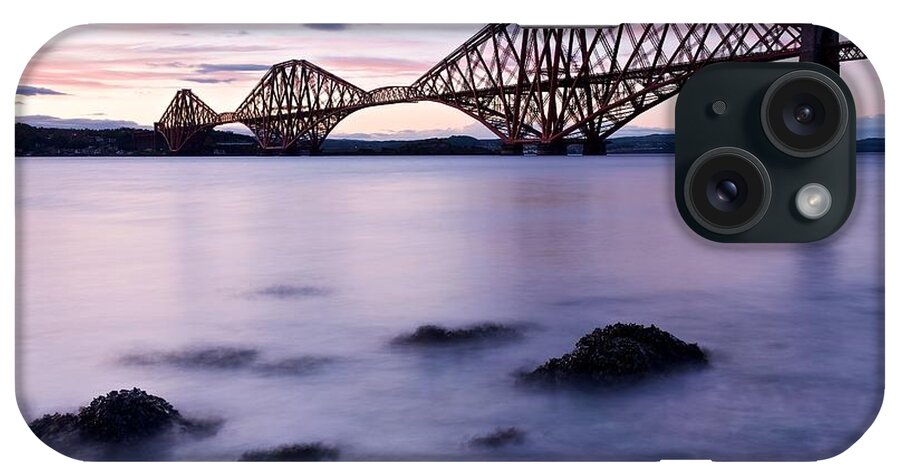 Forth Bridge iPhone Case featuring the photograph Forth Bridge at sundown by Stephen Taylor