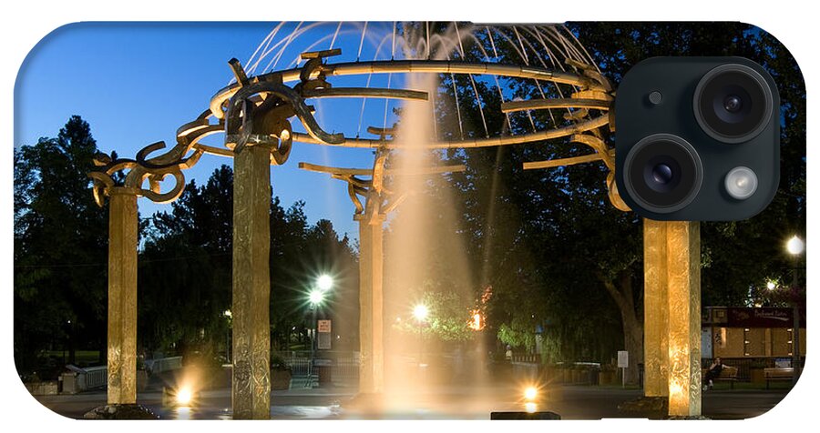 Fountain iPhone Case featuring the photograph Fountain in Riverfront Park by Paul DeRocker