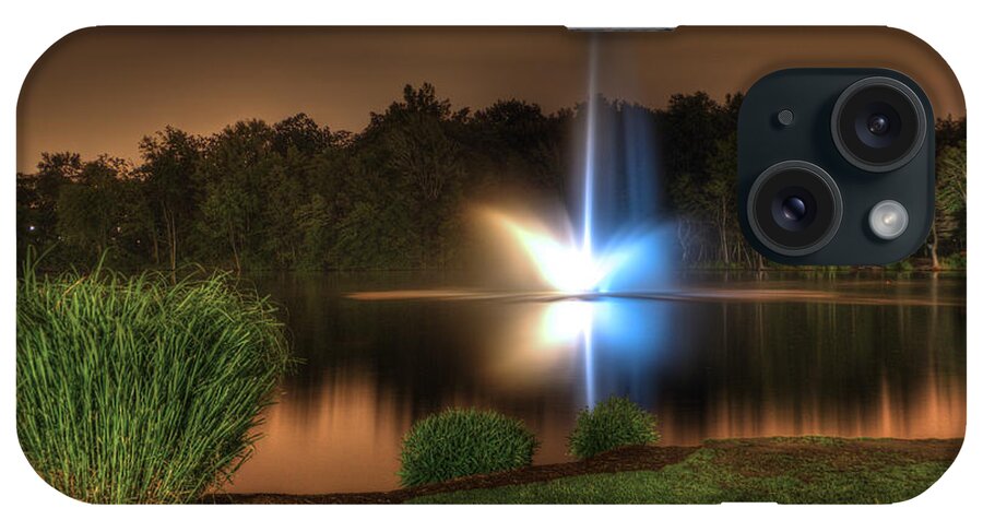 Fountain Of Color iPhone Case featuring the photograph Fountain of Color by Carolyn Hall