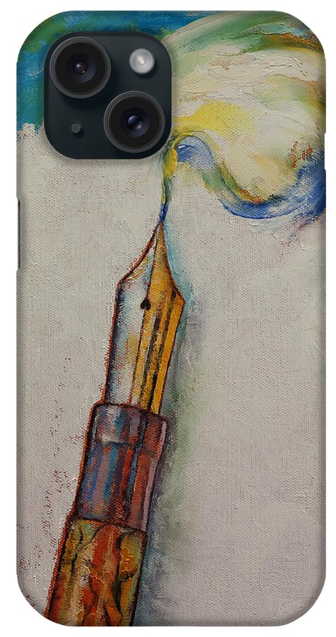 Ink iPhone Case featuring the painting Fountain Pen by Michael Creese