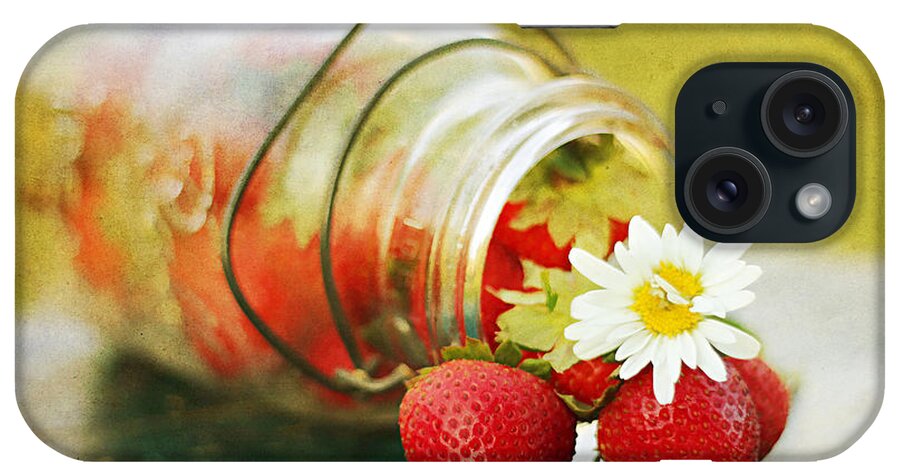 Mason Jar iPhone Case featuring the photograph Fraises by Darren Fisher