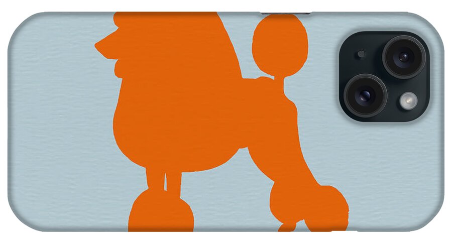 French Poodle iPhone Case featuring the photograph French Poodle Orange by Naxart Studio