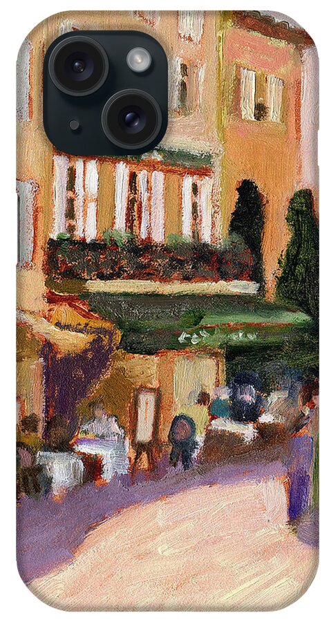 French Cafe iPhone Case featuring the painting French Village by J Reifsnyder