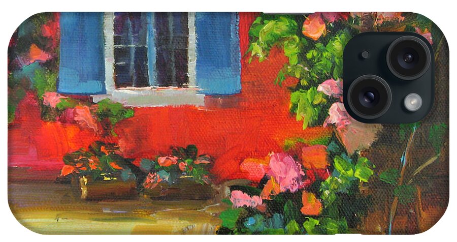 Floral iPhone Case featuring the painting French Window by Vicki Brevell