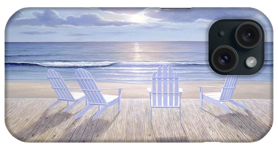 Beach iPhone Case featuring the painting FRIENDS and LOVERS by Diane Romanello