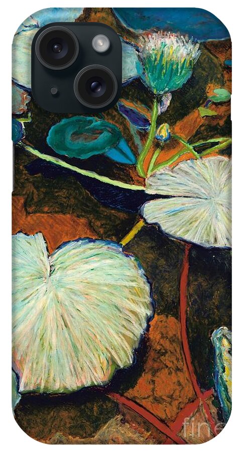 Landscape iPhone Case featuring the painting Frogs Hideaway by Allan P Friedlander