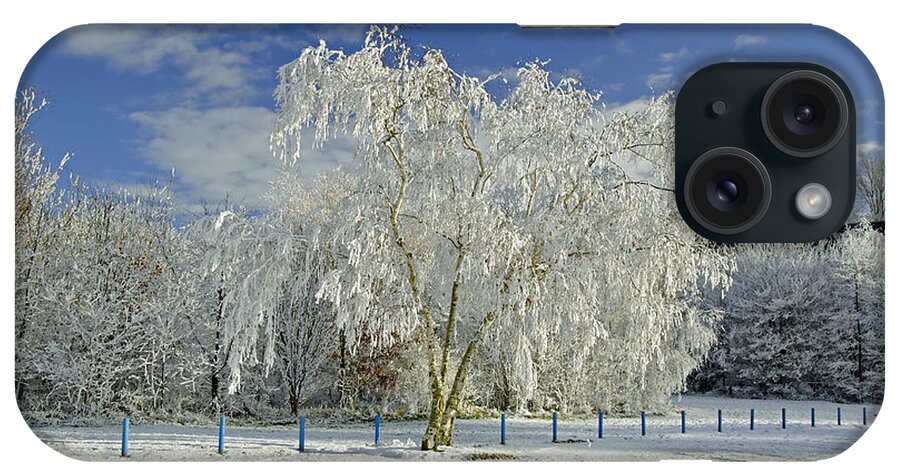 Burton On Trent iPhone Case featuring the photograph Frosted Trees - Newton Road Park by Rod Johnson